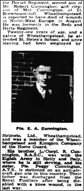 Edward Cunnington newspaper