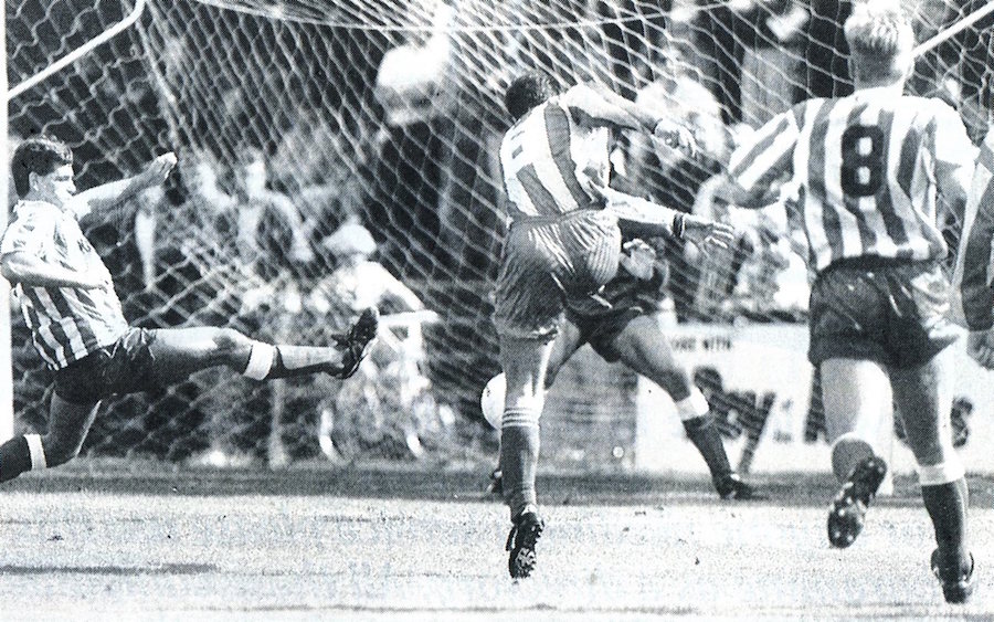 Allan Cockram opens the scoring against Stevenage 29 08 1992