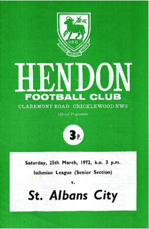 hendon v st albans 1972