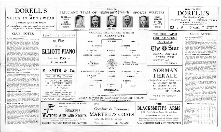 SAC v Nunhead 25 10 1930 (2)